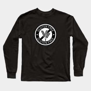 Black circle gluten free logo Long Sleeve T-Shirt